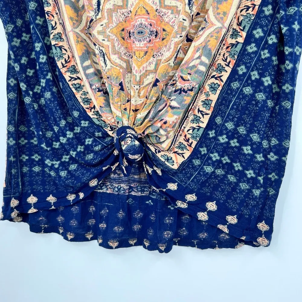 Lucky Brand Women Persian Carpet T-Shirt Printed Short Sleeve Boho Tee Size 1X - Image 5