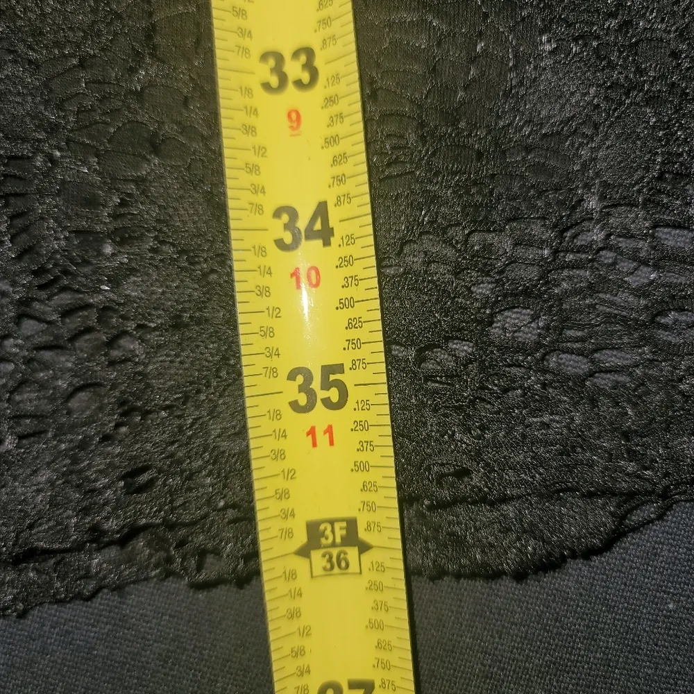 Ginger G Women's Black Floral Nylon V-Neck Sleeveless Knee Length Dress Size L - Image 16