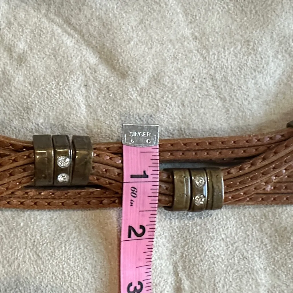 Elegant Brown Woven Belt vintage - Image 13