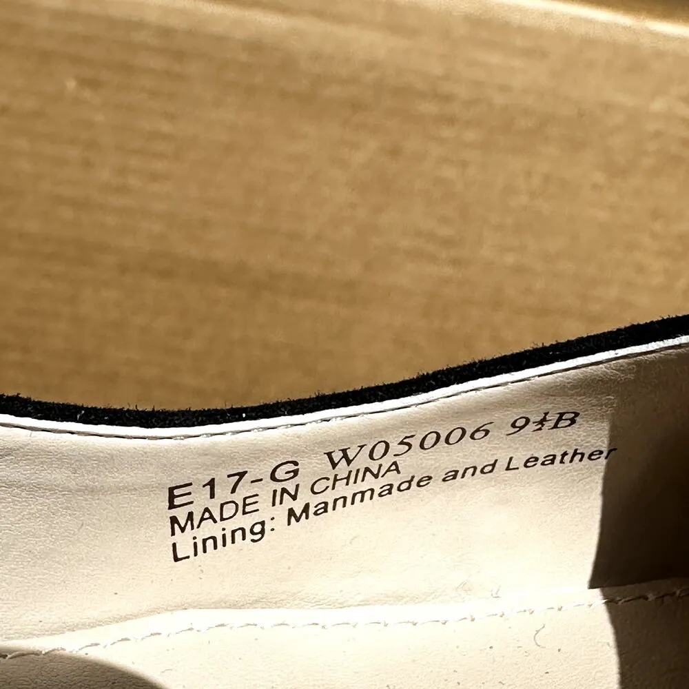 Cole Haan Claudine Classic Pump Shoes Round Toe Block Heel Suede Black 9.5B - Image 7