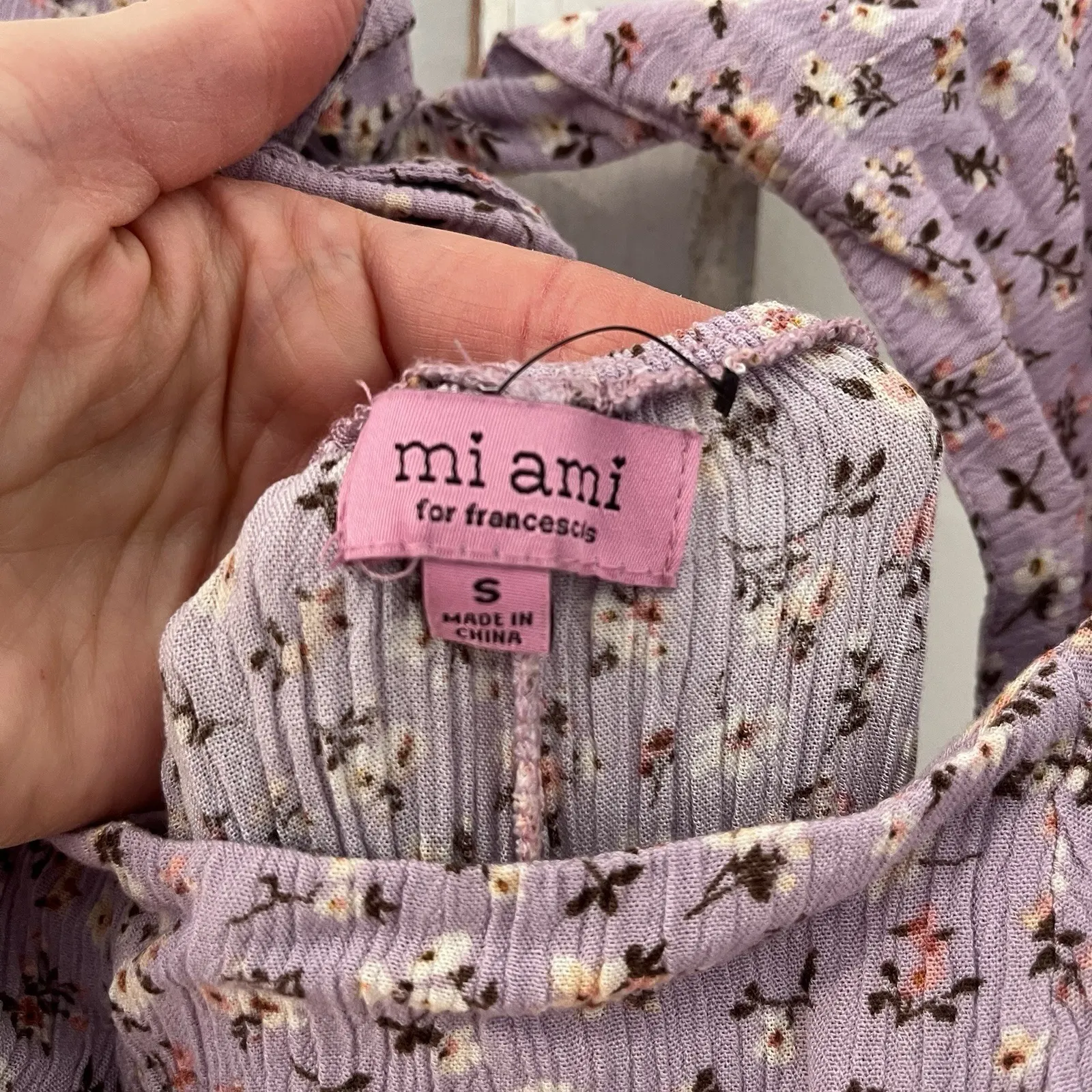 Miami Francesca's Lilac Purple Tie Romper Fairy Core Chic Garden party Size S - Image 6