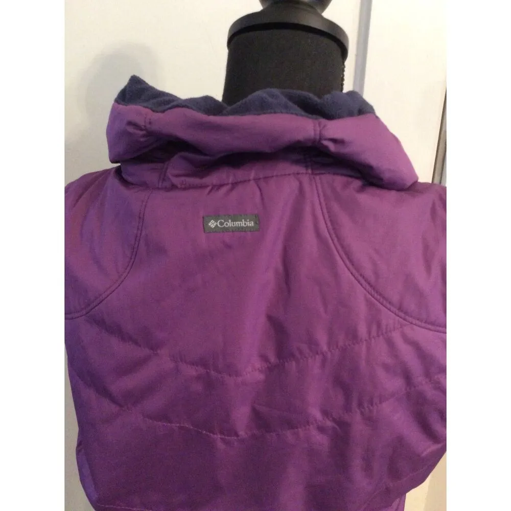 Columbia Purple Quilted Vest Zip Front Womens Medium M - Image 5