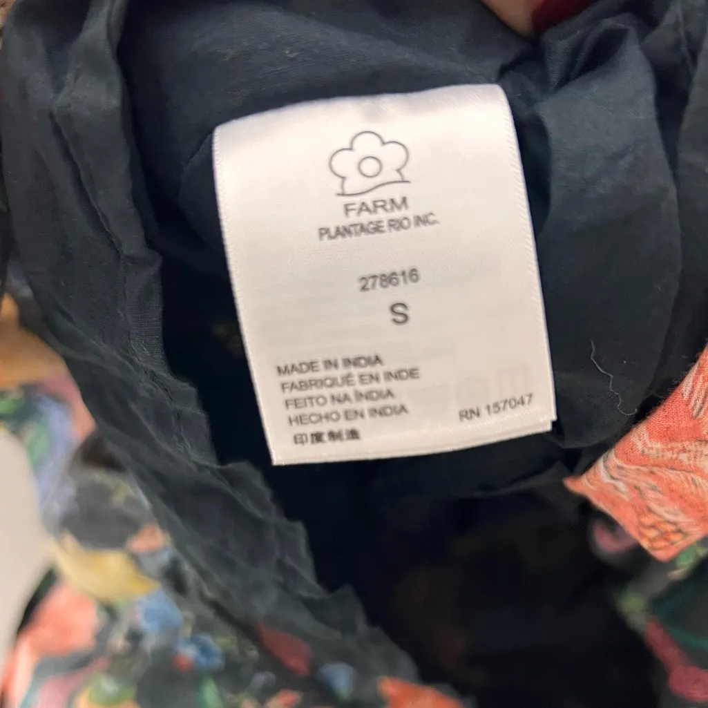 Anthropologie Farm Rio Short-Sleeve Sweetheart Floral Mini Dress - Image 8