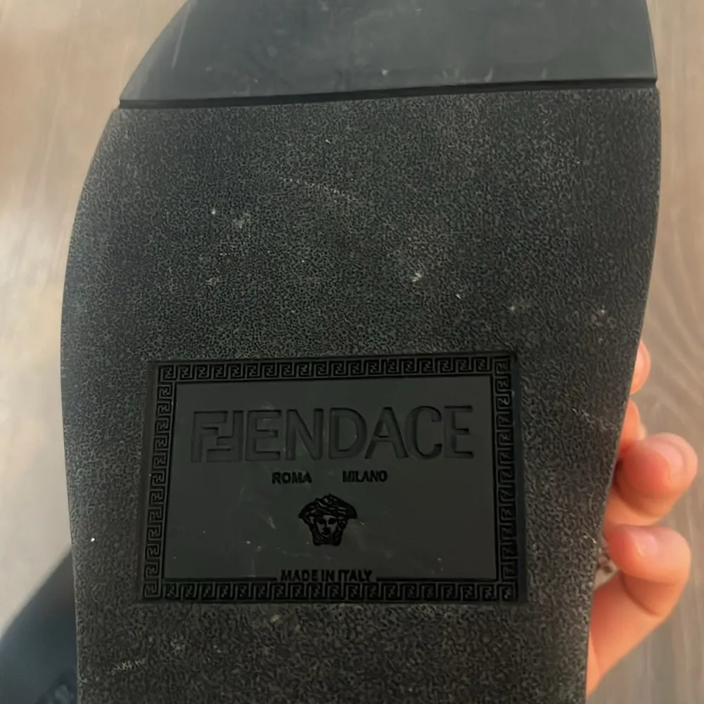 Fendace Fendi x Versace black slides - Image 8