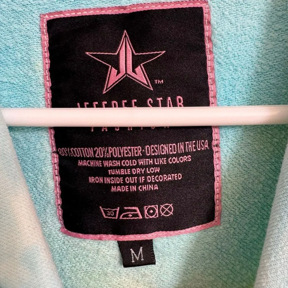 Jeffree Star Tie Dye Snowcone Pullover Hoodie Pink Blue Yellow Medium - Image 4