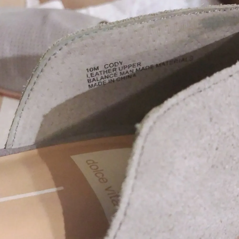 Dolce Vita D’Orsay Flats Kanon Perforated Suede Grey Shoes Size 10 New with Box - Image 7