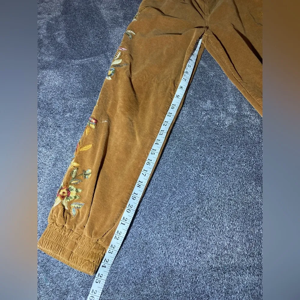 NWOT Driftwood Corduroy Jogger In Tan Feathery Leaf‎ ( XS ) - Image 4