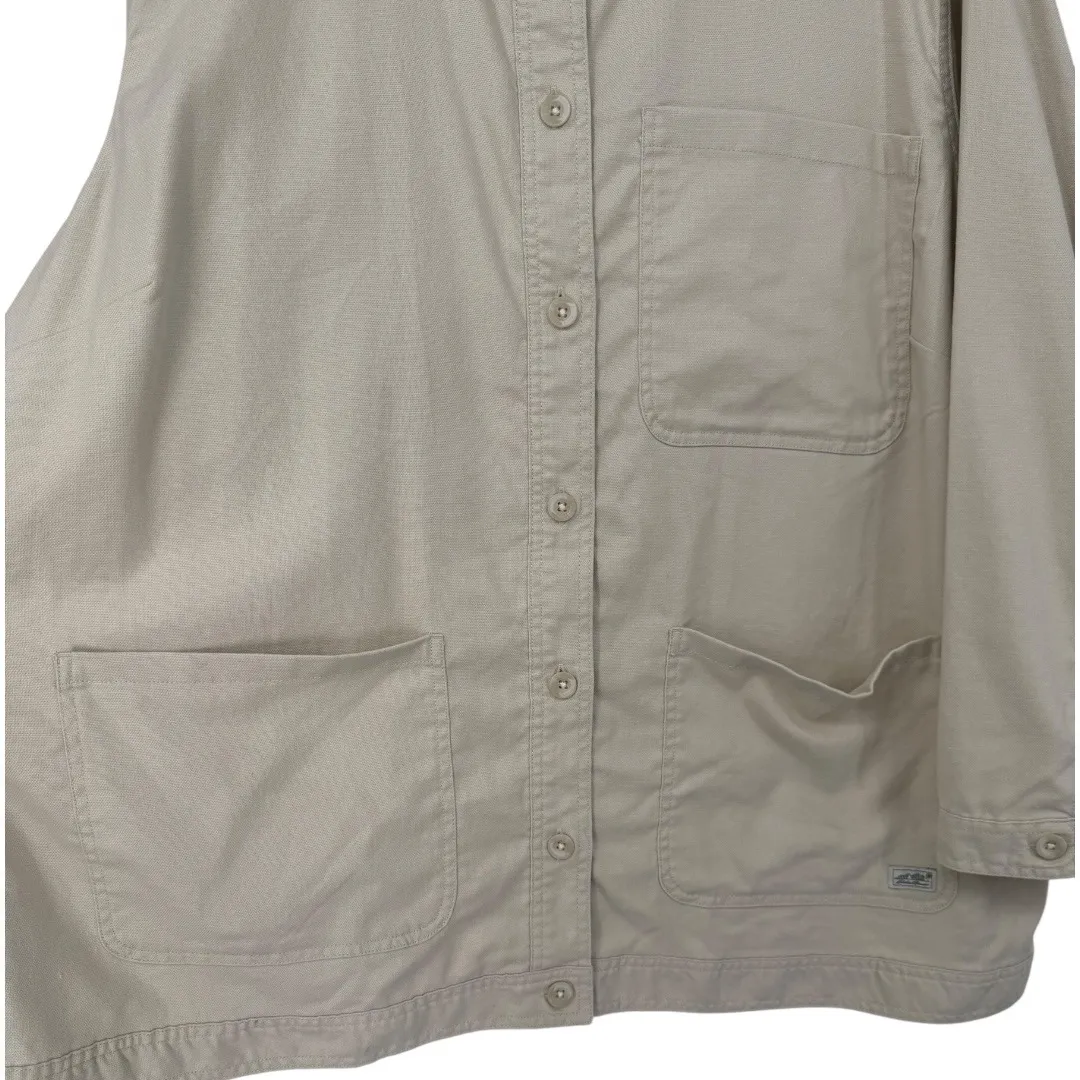 Eddie Bauer Womens Hemplify Utility Button Front Shirt Jacket Shacket Size‎ 3X - Image 6