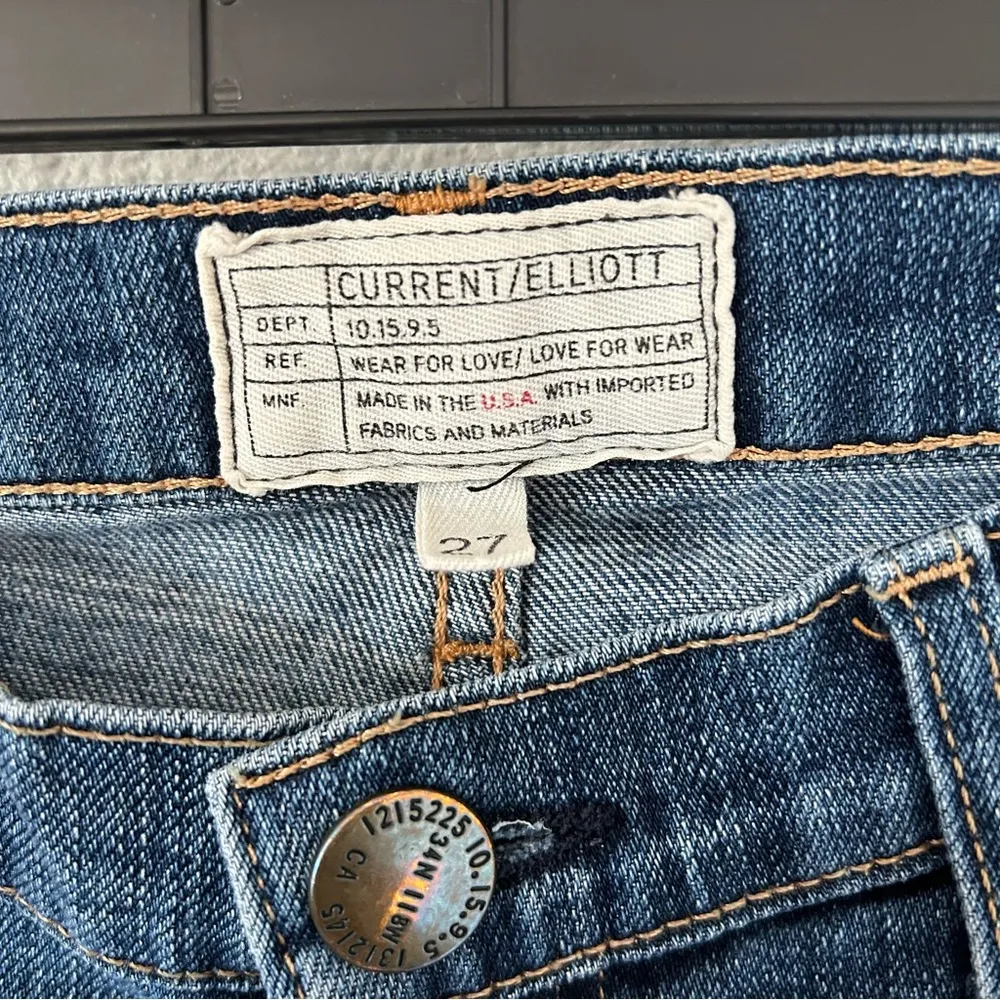 Current/Elliott the easy stiletto distressed jeans skinny Sz 27 - Image 9