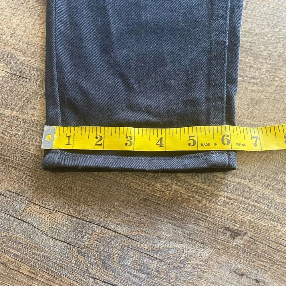 Ultra High Rise Jeans Destroyed Black Slim Button Fly - Image 13