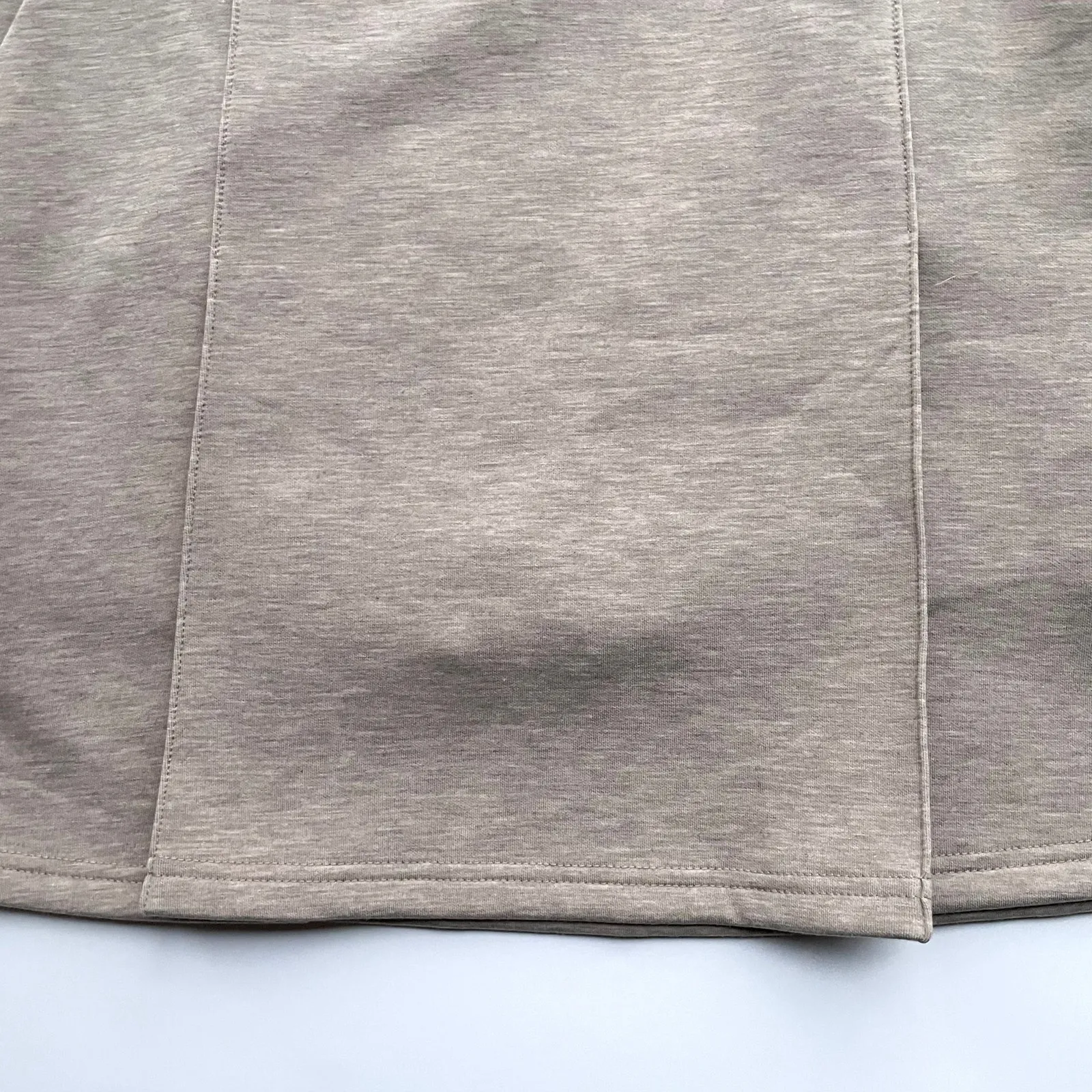 OGL Skirt FuzzLuxe Pleated High Rise Pull On Built In Shorts Size Medium NEW Tan - Image 7