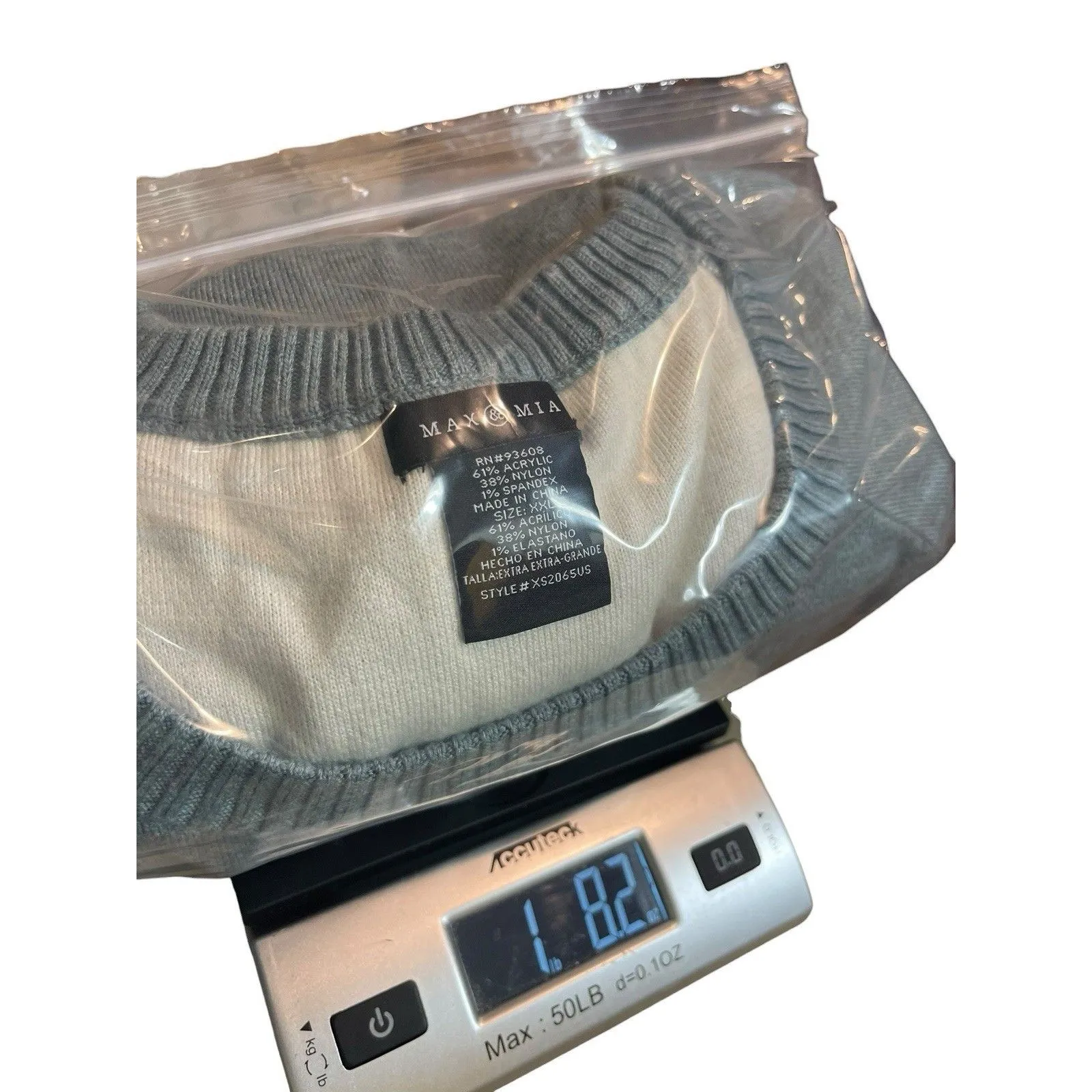 Max & Mia XXL Seafoam Blue Gray Knit Pullover Sweater Sweatshirt Soft Cozy Warm - Image 10