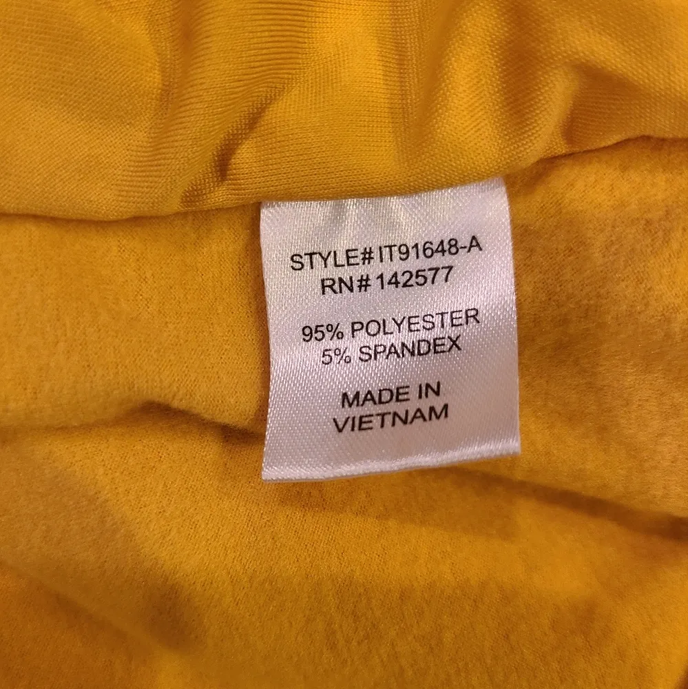 Yellow Mustard Bodysuit Size Large - Image 4