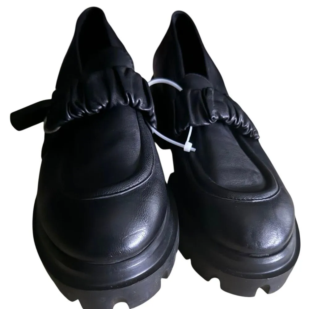 AGL Celeste Moccasin with Rouche Size US Womens 10 Euro 40 New w/ Tag MSRP $435 Black - Image 9