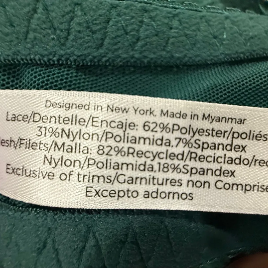 Adore Me Lace Halter Bralette - Deep Green - Image 5