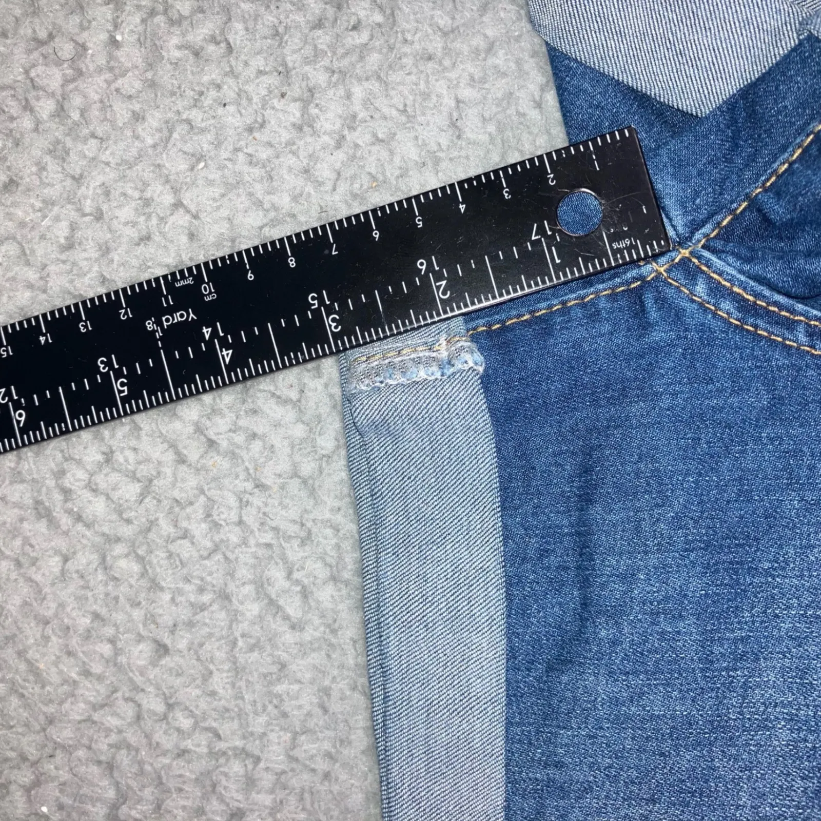 Paper Bag Tie Waist Shorts Women‎ Medium 27 Denim Cuffed Hem Boho Festival Chic - Image 7