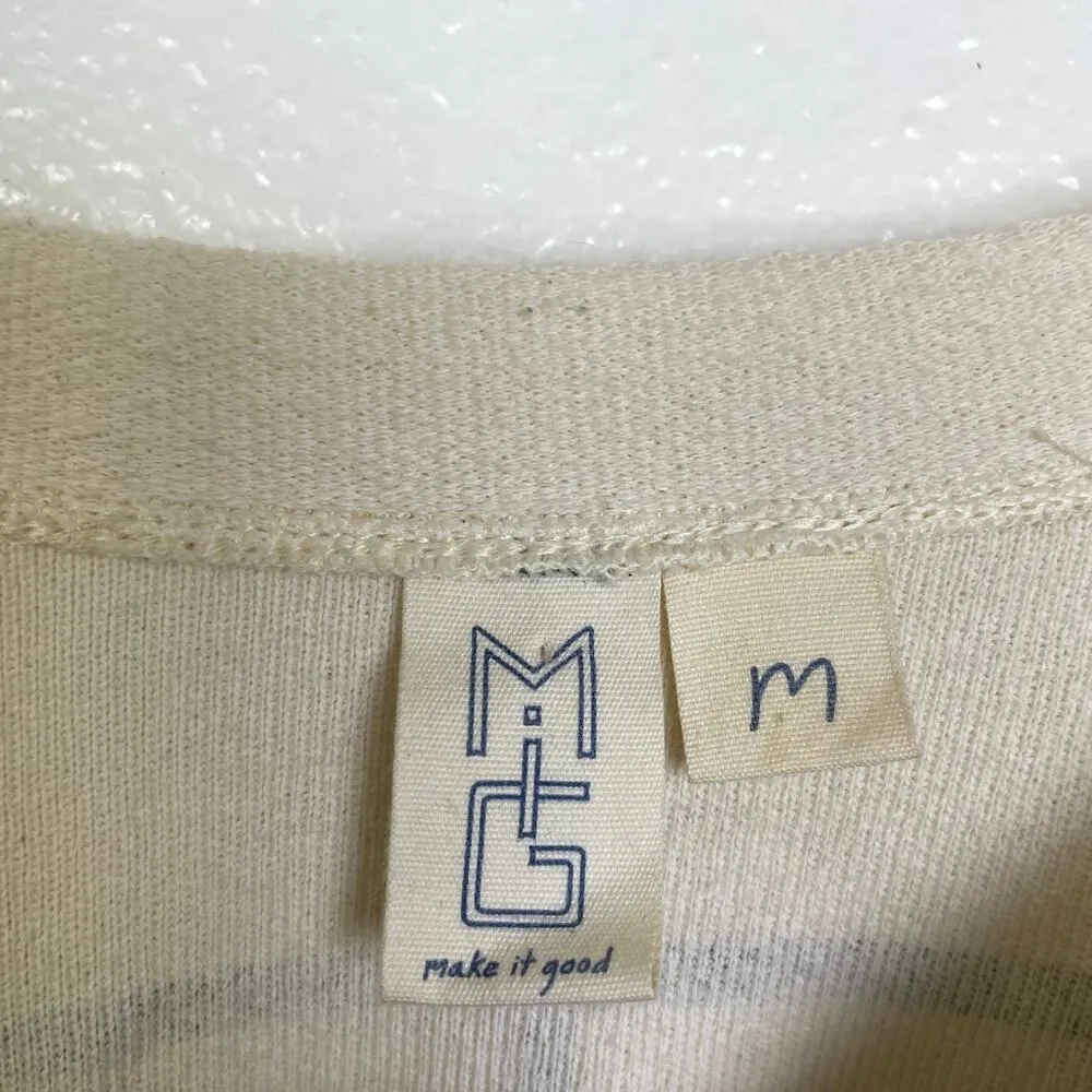 Make It Good Apparel Sweatshirt Pullover Womens M Black Grid Handmade Oregon USA - Image 9