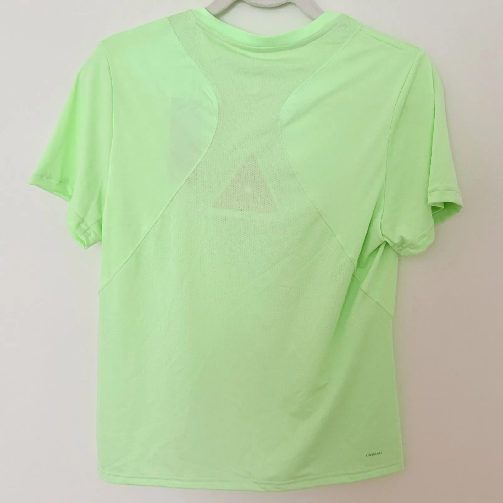 NWT Adidas WTR D4T Green Crewneck Mesh Back AEROREADY Stretch Training Tee Sz S - Image 3