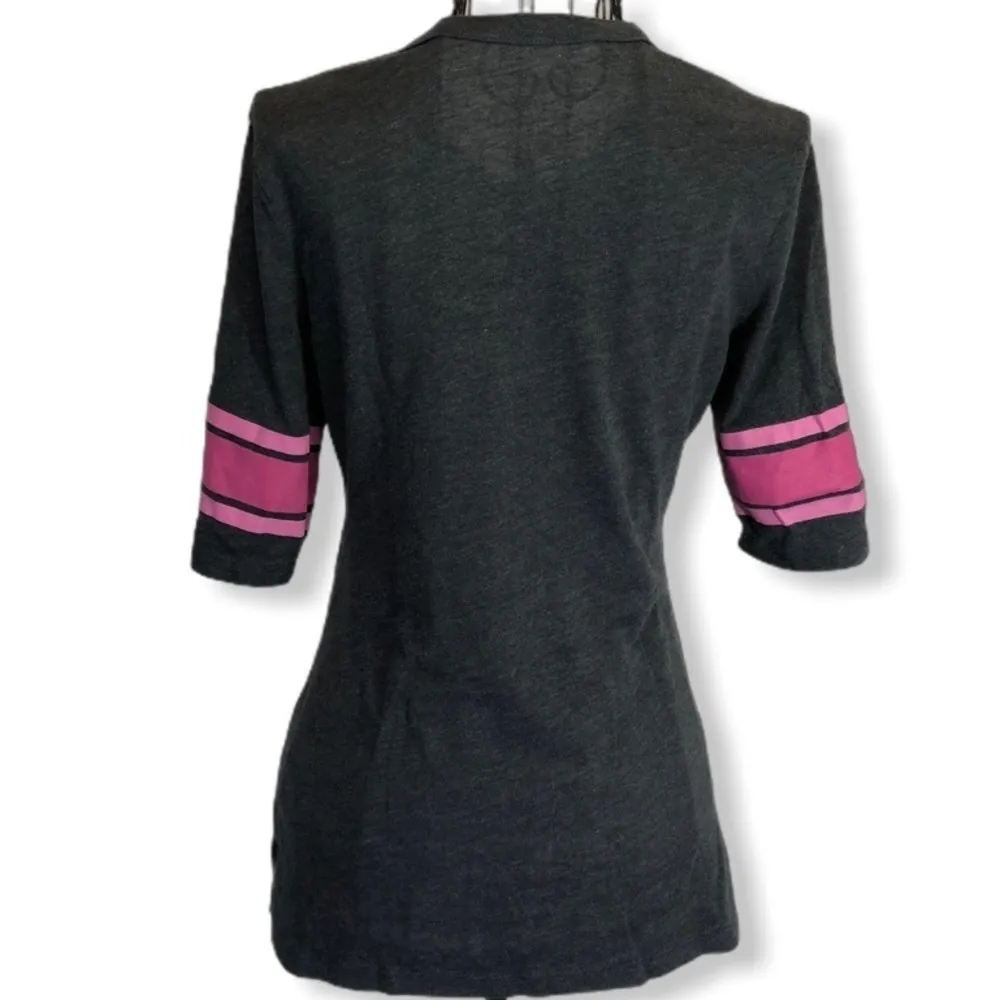 Disney World Cinderella's Castle Raglan Top Gray Size Small - Image 2