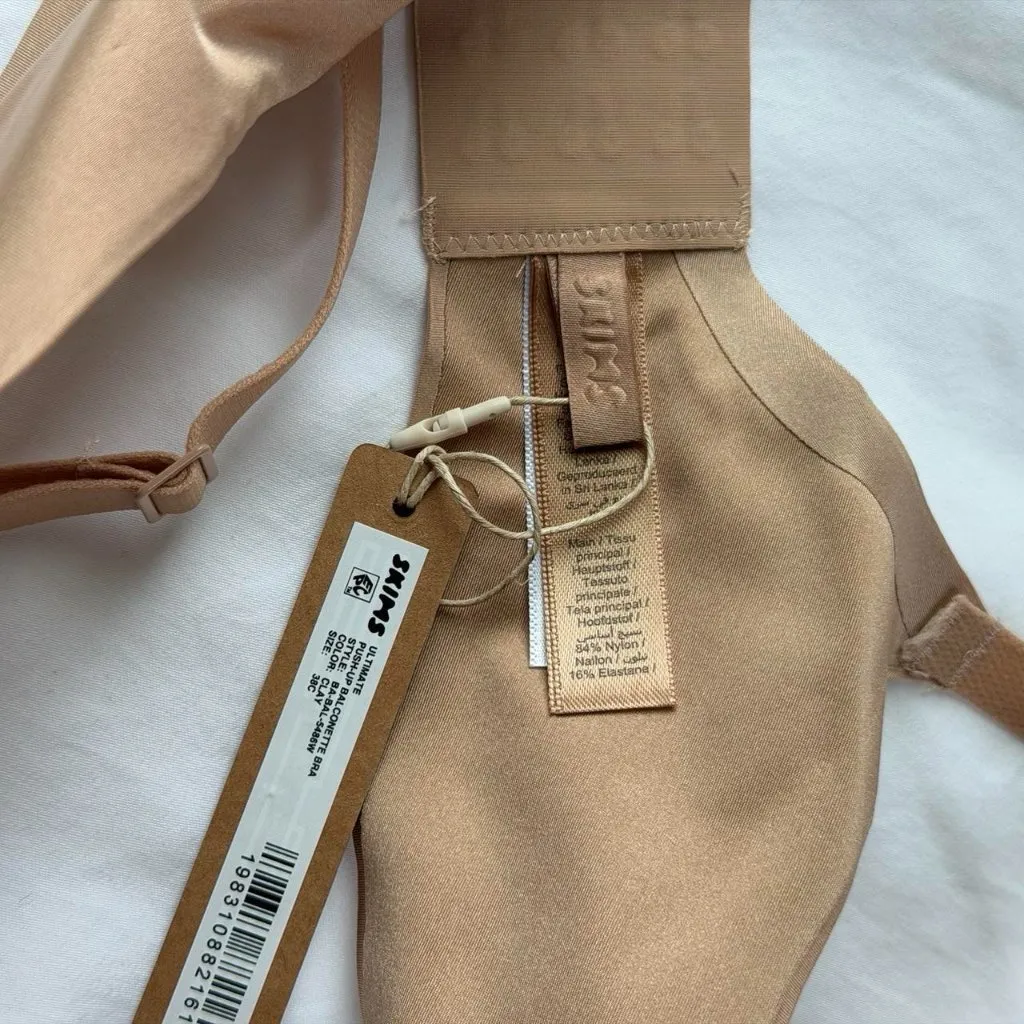 Skims Ultimate Balconette Push Up Bra in Clay, Size 38C - Image 8