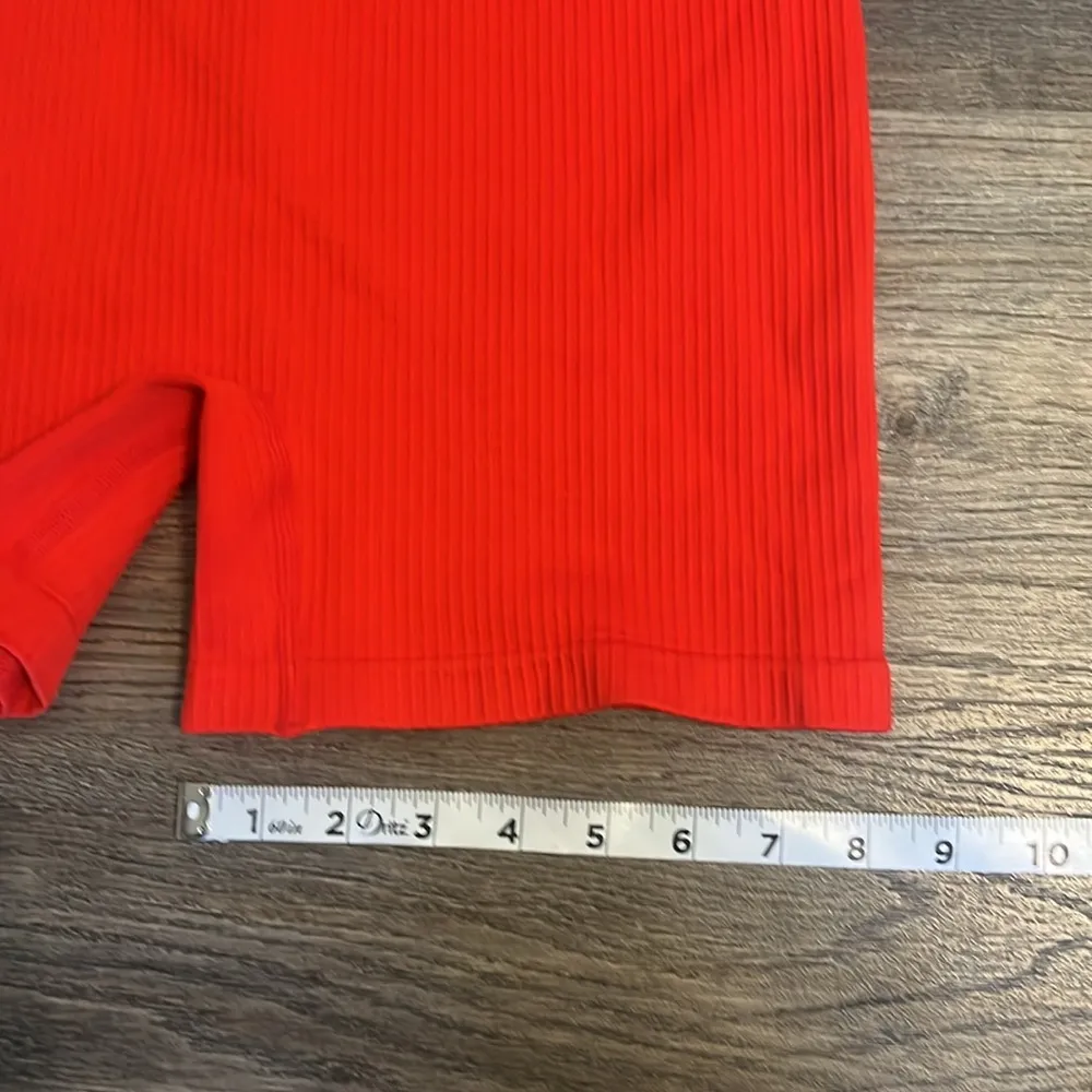 ZYIA Active Cherry Red Reve Seamless Ribbed Compression Athletic Shorts Large - Image 10