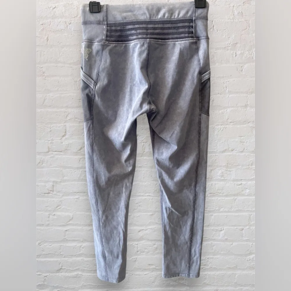 Marc Defang Vintage Mineral Wash Mesh Pocket 7/8 Leggings Women’s Size Sm Gray - Image 5