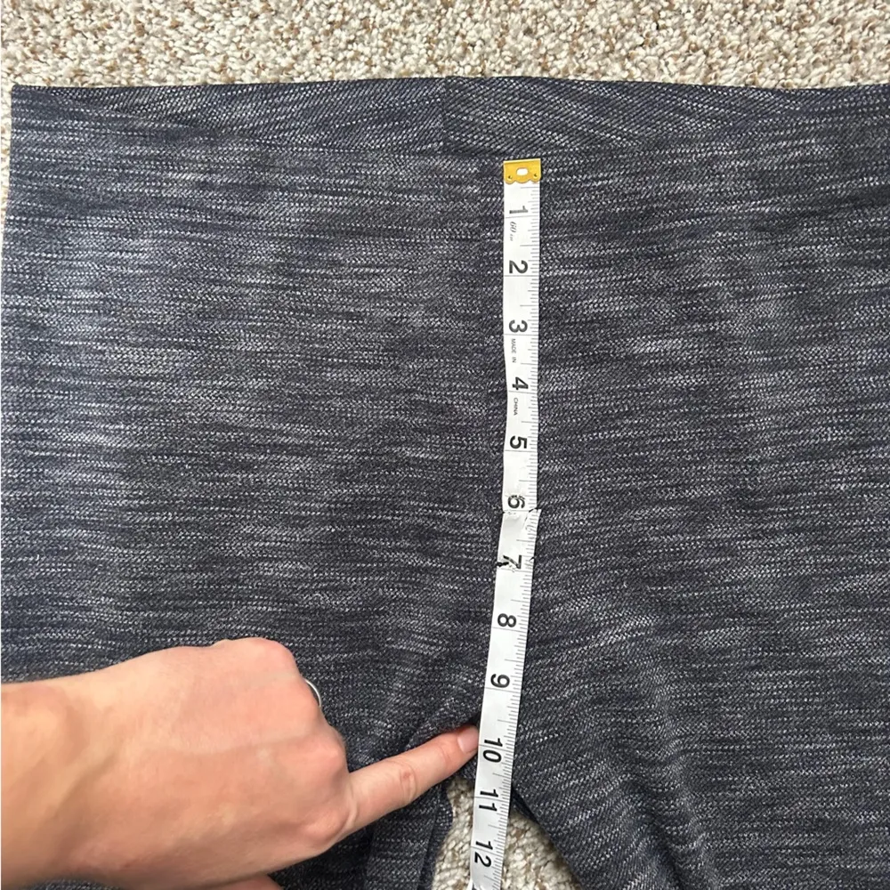 LOFT Marled Grey Leggings Athleisure Comfy Neutral Casual Athleticwear Large - Image 6