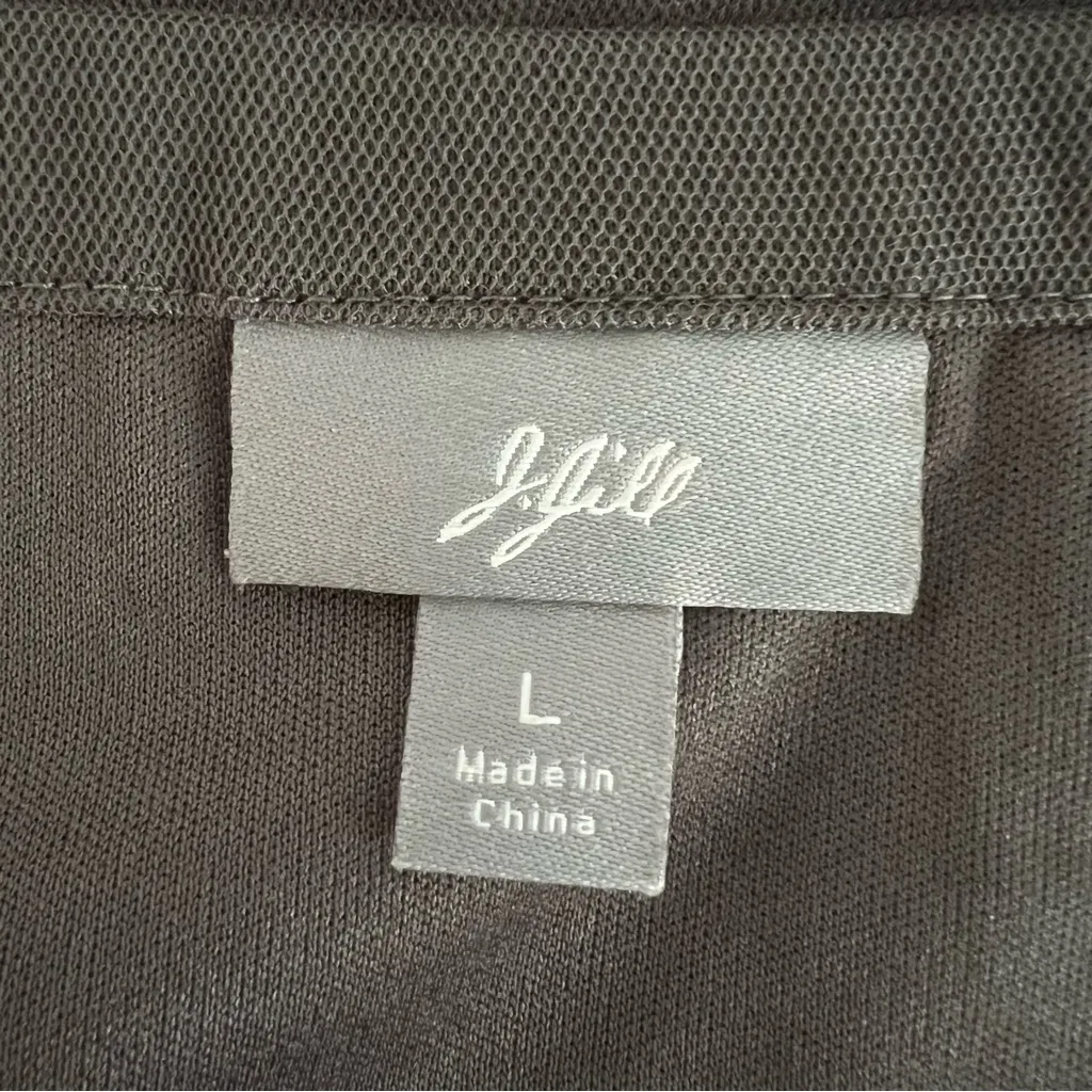 J Jill Womens Whimsigoth Sheer Mesh Slip Skirt Size L Embroidered Fairy Stretch Gray Size L - Image 5