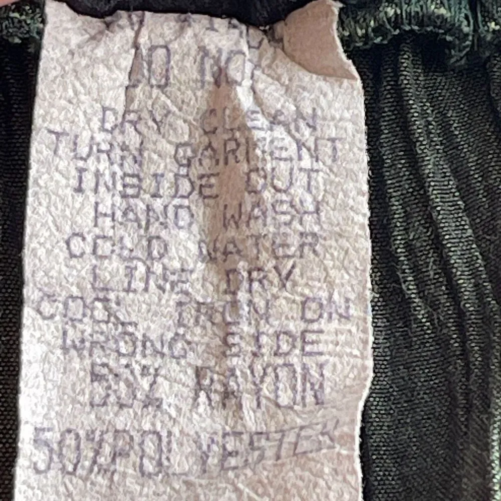 Vintage Willi of California Midi Skirt Womens Size L Green Fairy Grunge Festival Size M - Image 7