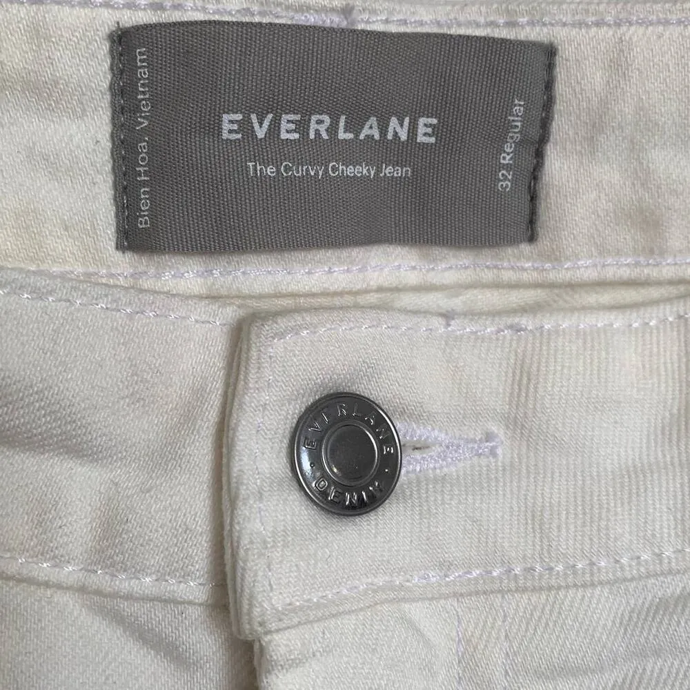 NEW Everlane The Curvy Cheeky Jean in Bone White - Image 6