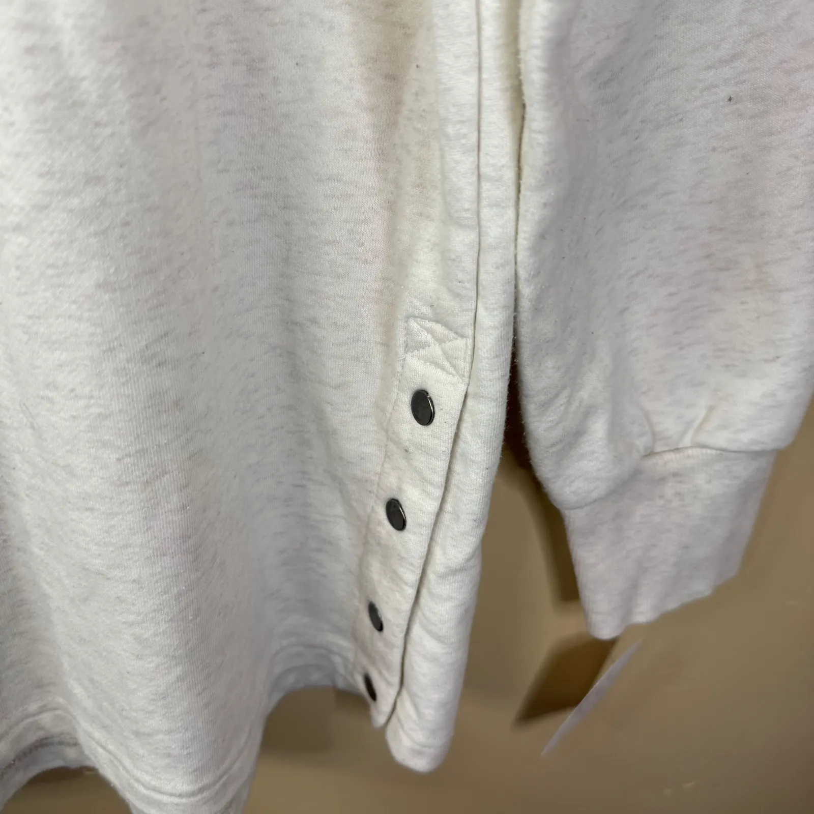 Anthropologie‎ Daily Practice Twist Collar Hoodie Size XS Oversized Outdoor Yoga Tan - Image 5