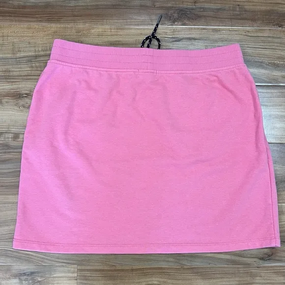 Tommy Jeans Peachy Pink French Terry Skirt Women's‎ Large Drawstring 17" Length - Image 6