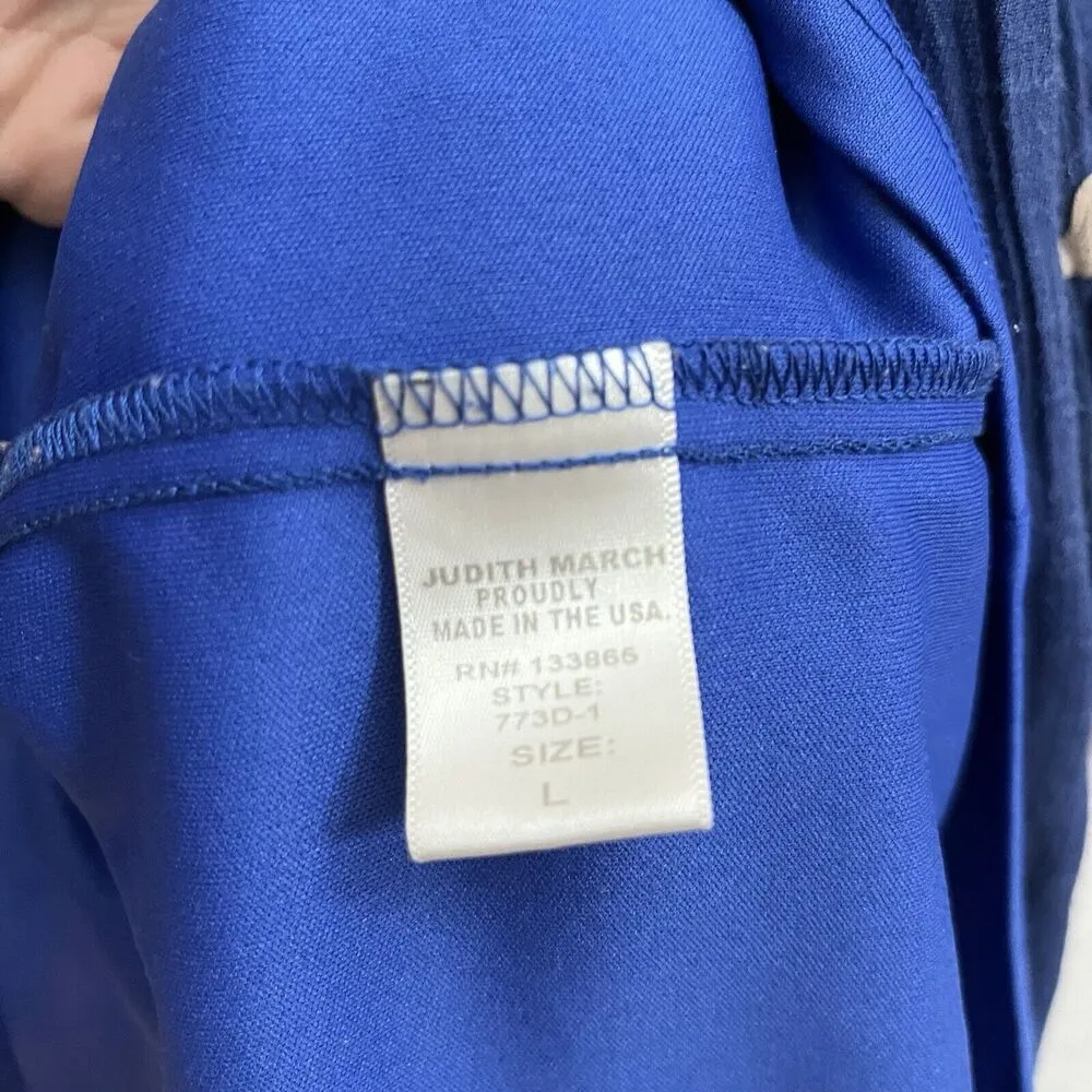 Judith March Blue Boho Long Flutter Sleeve Midi Size L Peasant Farm - Image 5