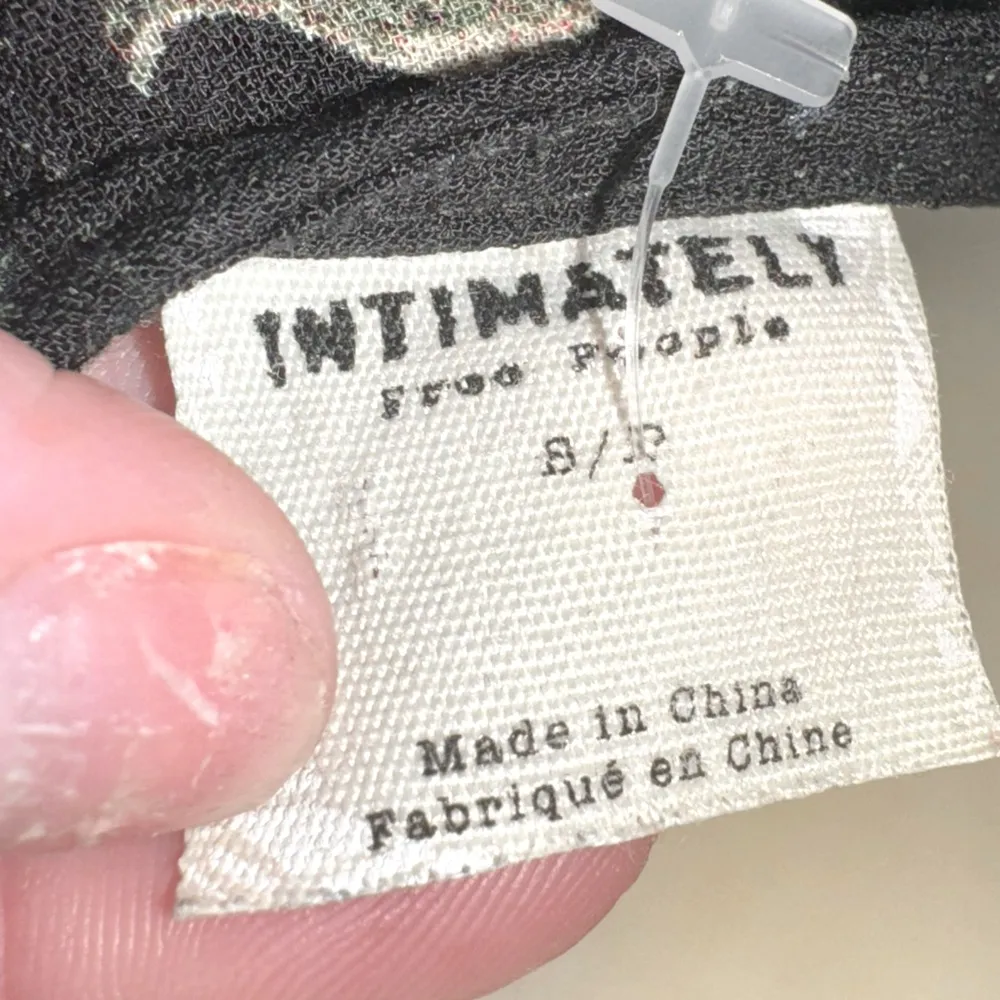 Free People   Circles of Flowers Tiered Slip Dress Black Floral Size S - Image 2