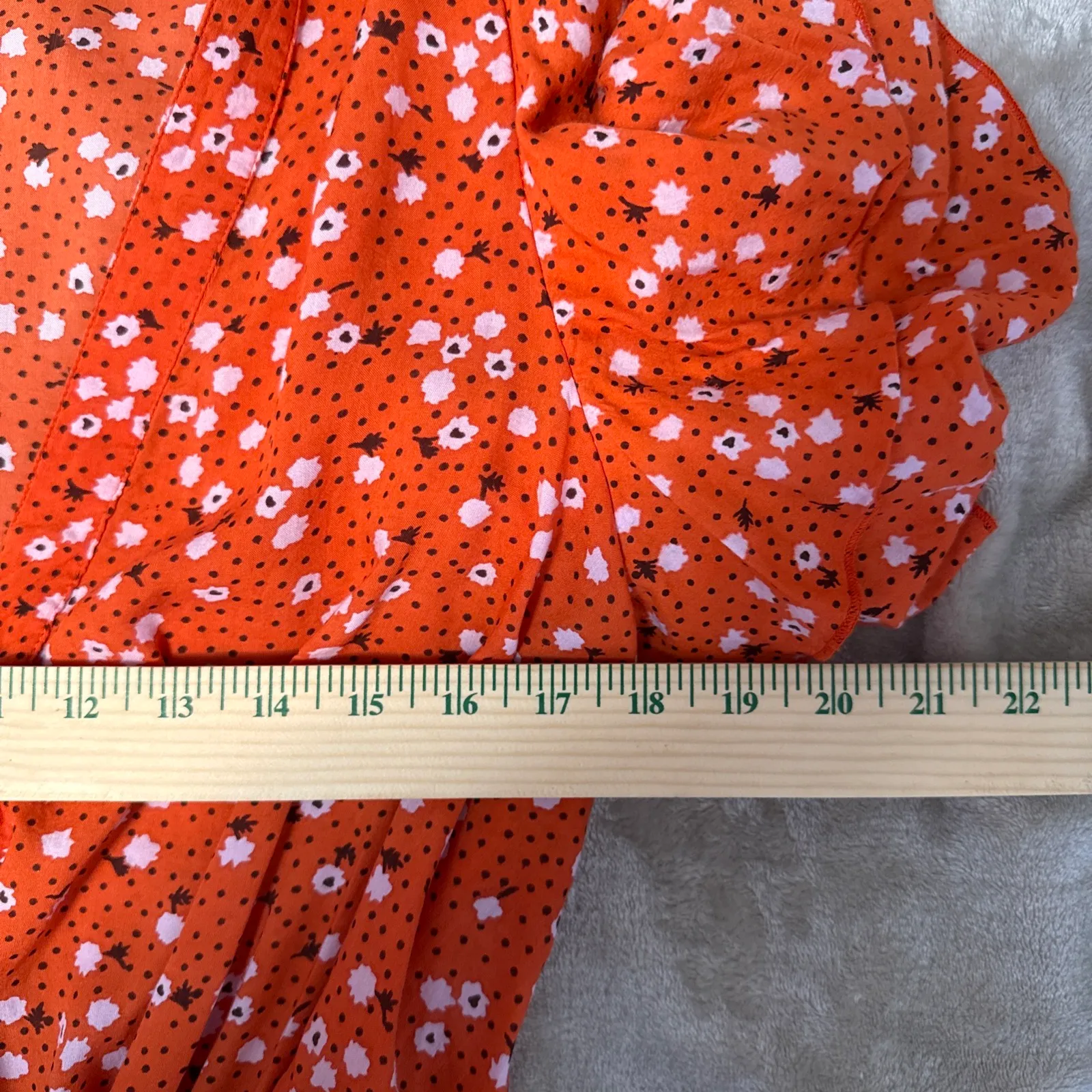 Intimately Free People Call Me Later Bodysuit Top Floral Print Ruffle Size XS - Image 7