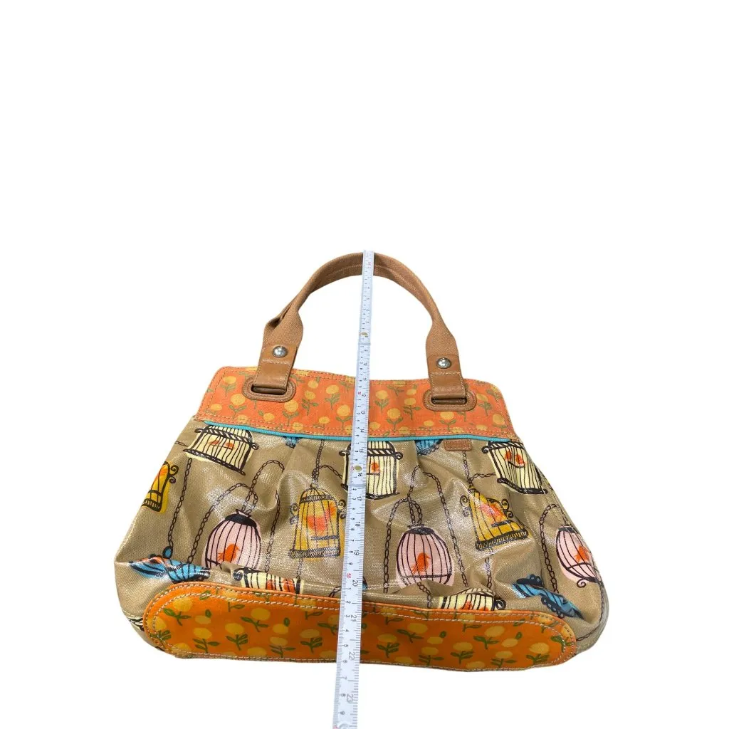 Fossil Key-Per vintge Colorful floral Birdcage Print shoulder Handbag SKU 9031 - Image 4
