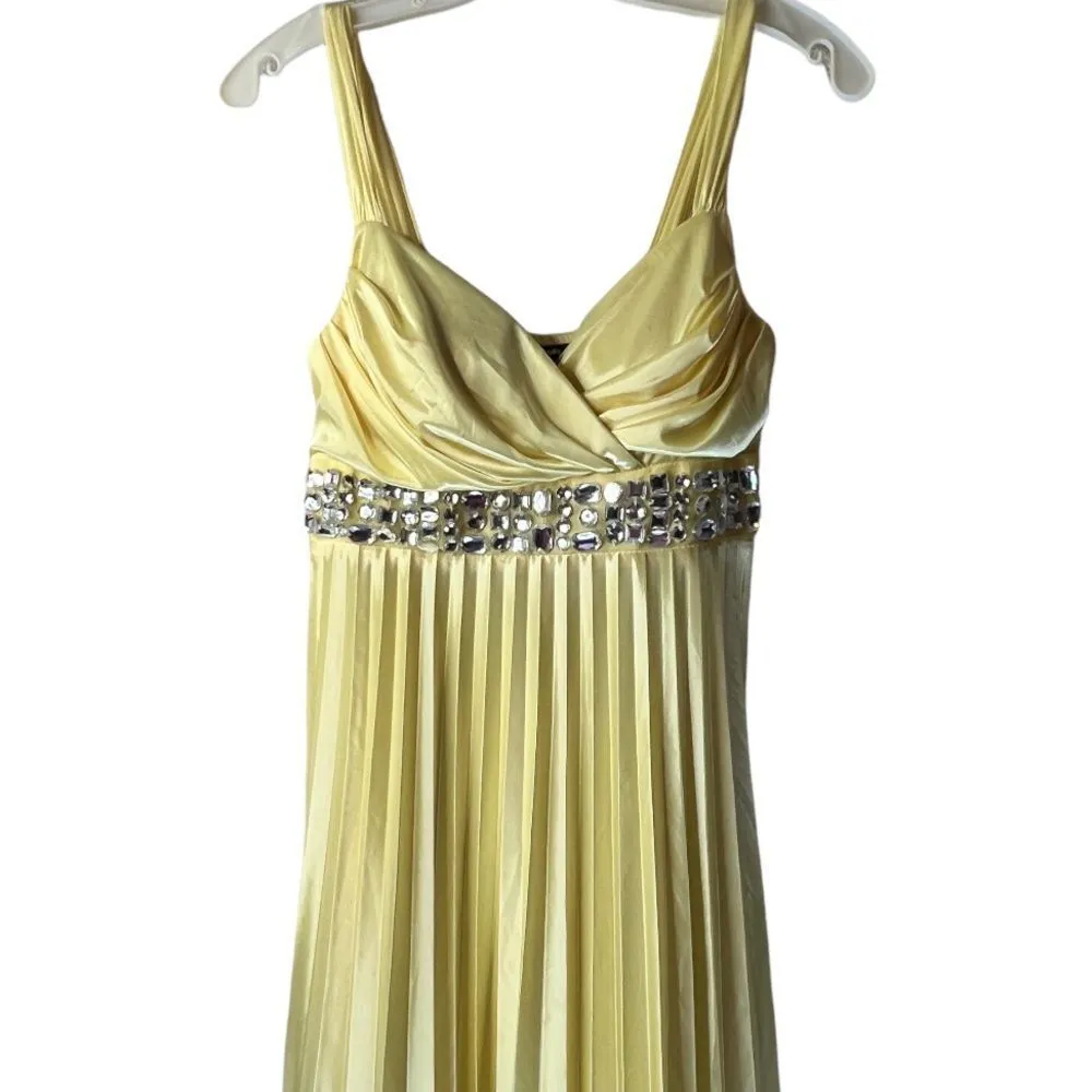 My Michelle‎ Yellow Pleated Dress - Image 2