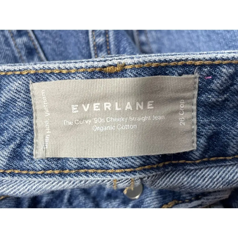 Everlane Jeans 26 High Rise The Curvy 90s Cheeky Straight Cropped Skater Baggy - Image 5