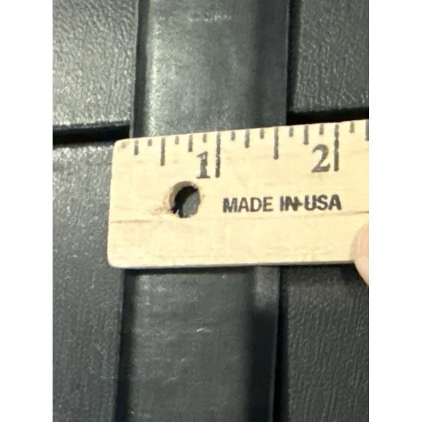 Black Italian Leather Rhinestone‎ Enamel Floral Buckle 110 CM US Large Preppy - Image 4