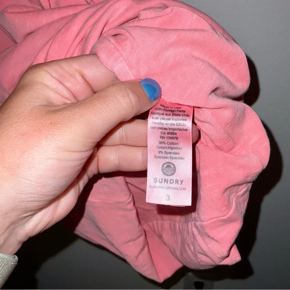 SUNDRY U-Neck Ruched Mini Fitted Tank Neon Dress - Large - Image 6