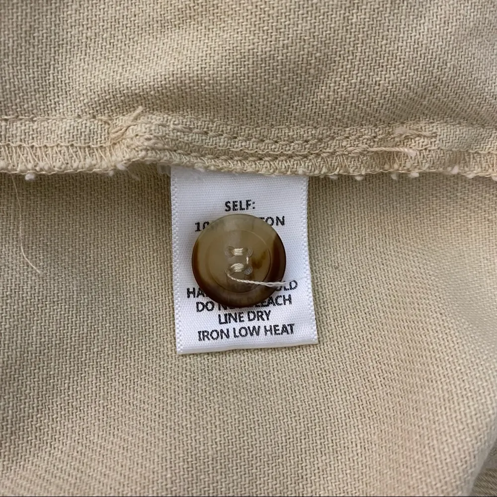 FORE Bloomingdales Short Sleeve Button-Down Cargo Mini Shirtdress in Khaki Small - Image 10