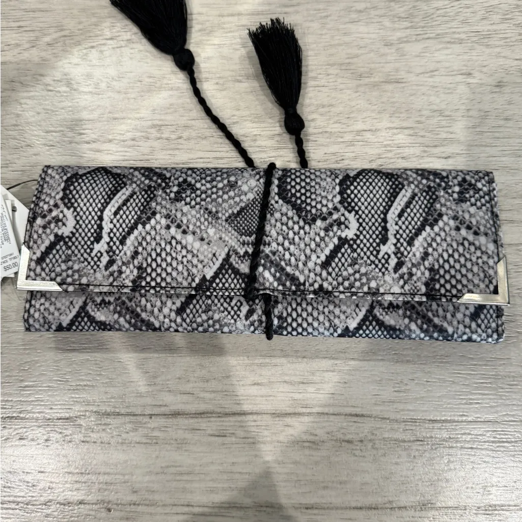 White House Black Market jewelry roll Lunar Snake Design with a tassel NWT - Image 5