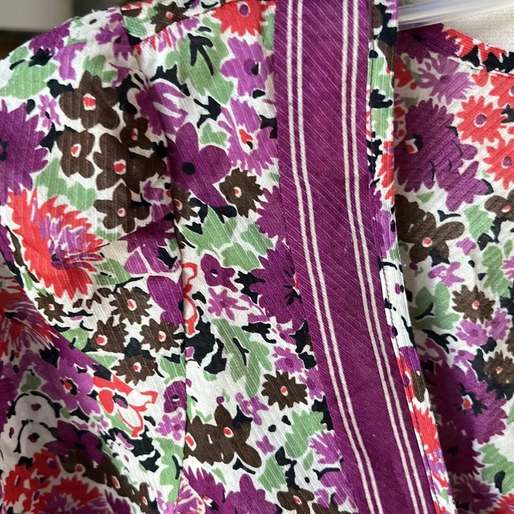 Ann Taylor Loft Petites purple top floral womens S - Image 8