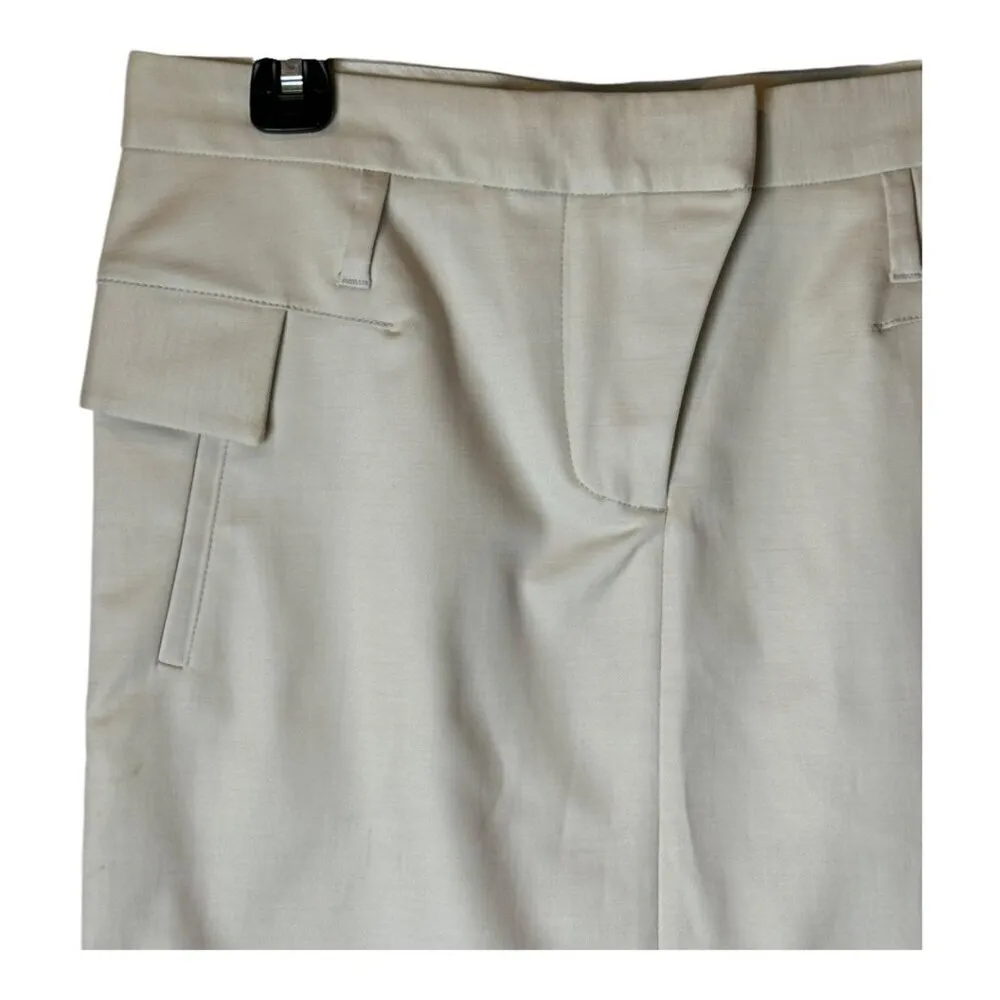 Helmut Lang‎ Skirt Women 2 Beige Natural Textured Twill Pencil Skirt Careercore - Image 3