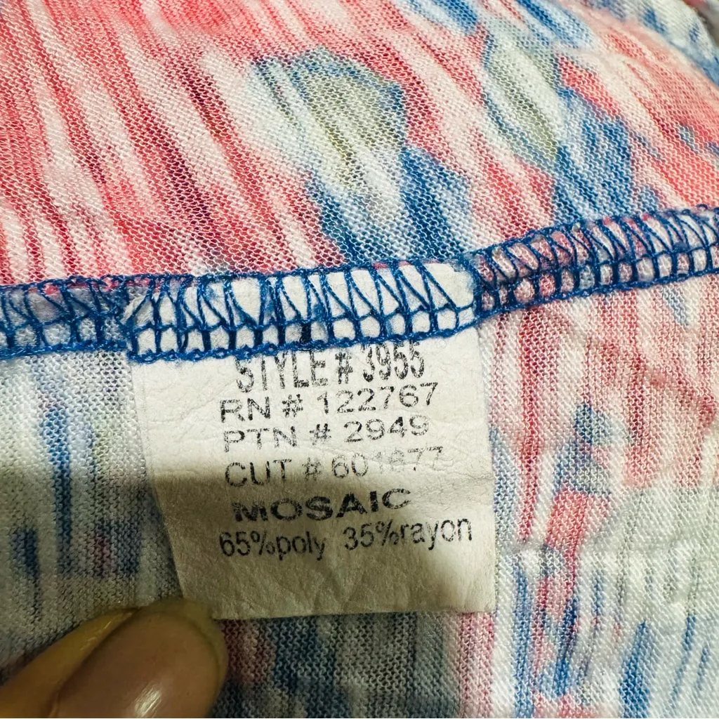 David Cline‎ Women Colorful Mosaic Patterned Fabric Lightweight V - Image 8