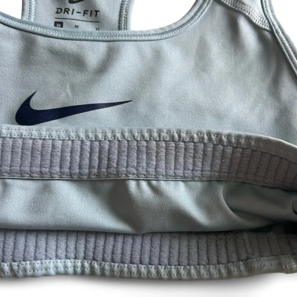 NWOT- Nike Sports Bra Size M Light Blue with Black Swoosh (never worn) - Image 4