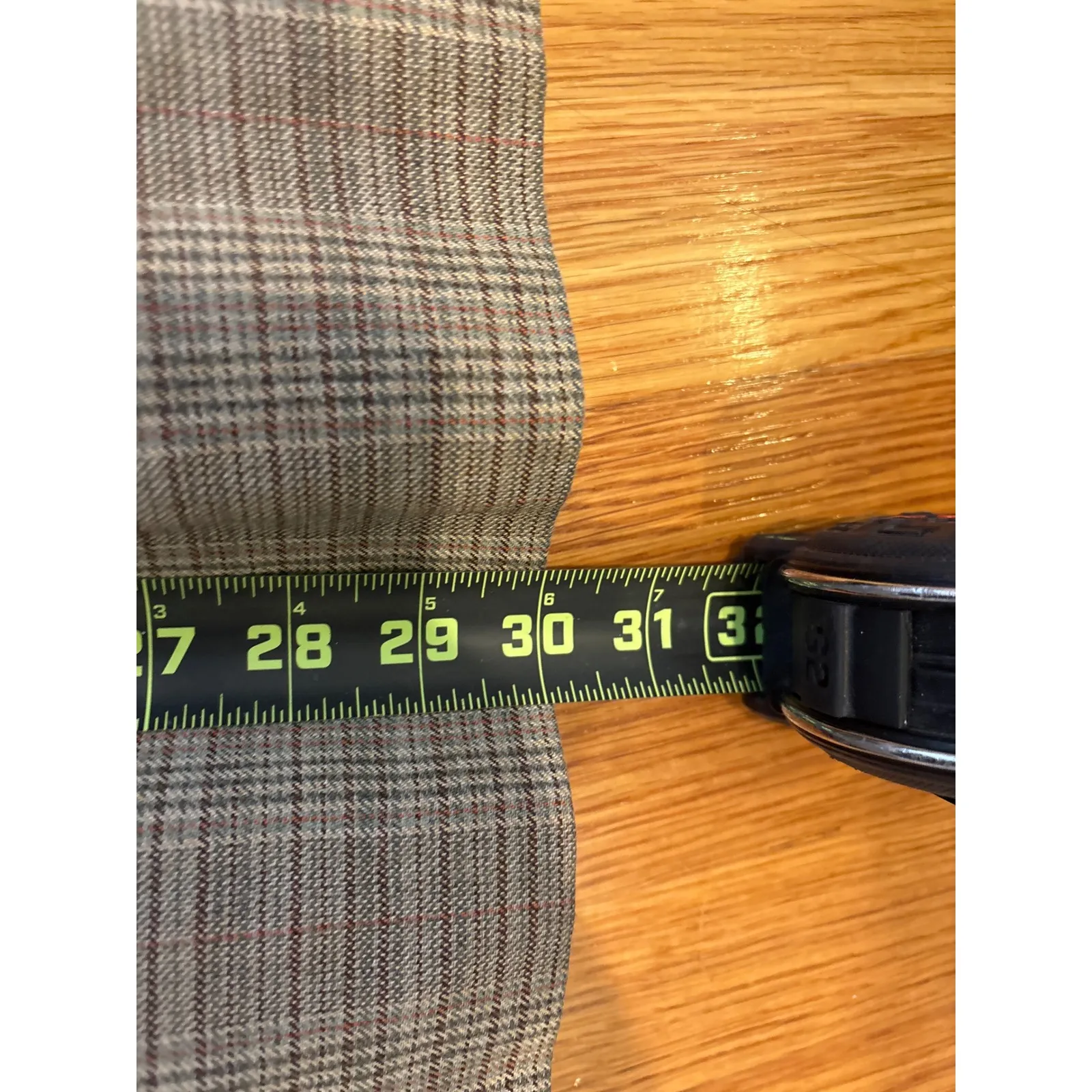 PAUW Amsterdam Plaid Pleated Midi Skirt Size 3 Beige‎ Brown Wool Blend Size L - Image 6