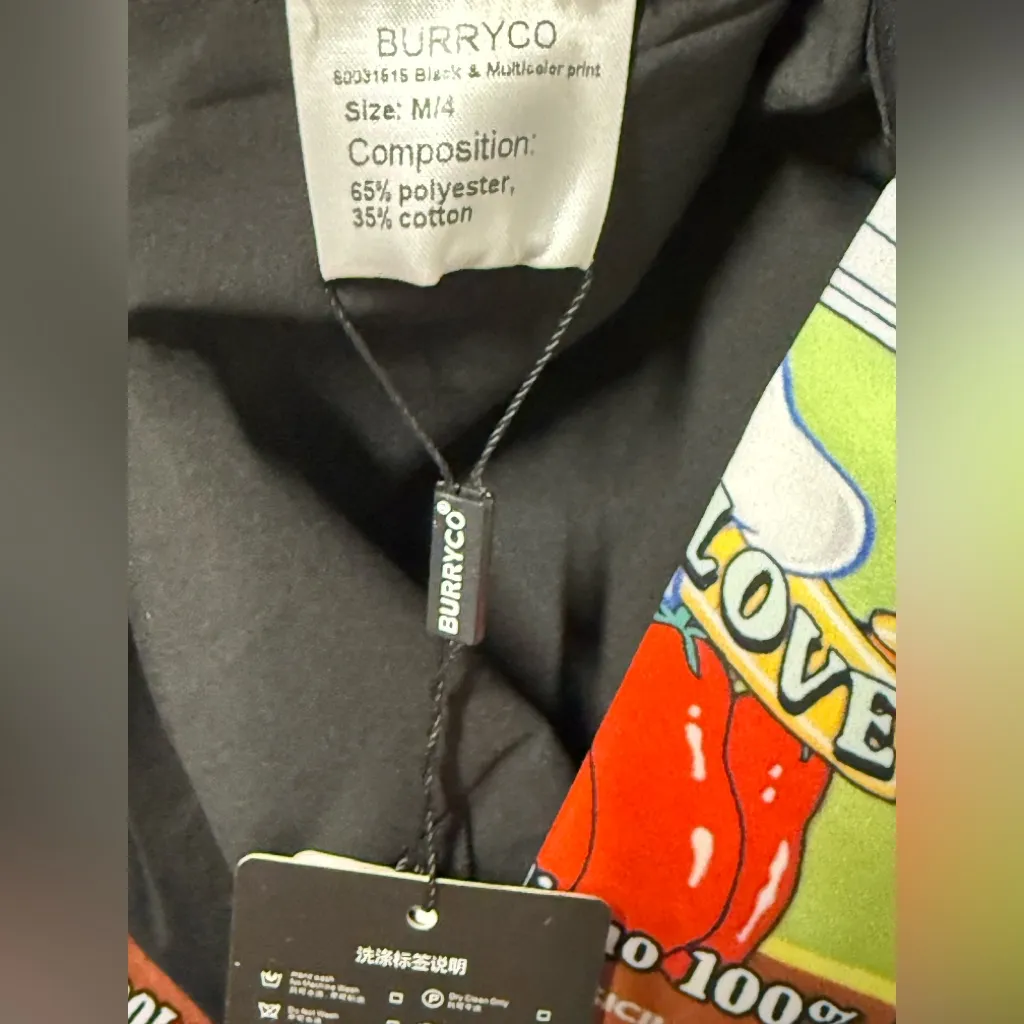 BURRYCO Multicolor Graphic Print Dress Black Size 4 - Image 5