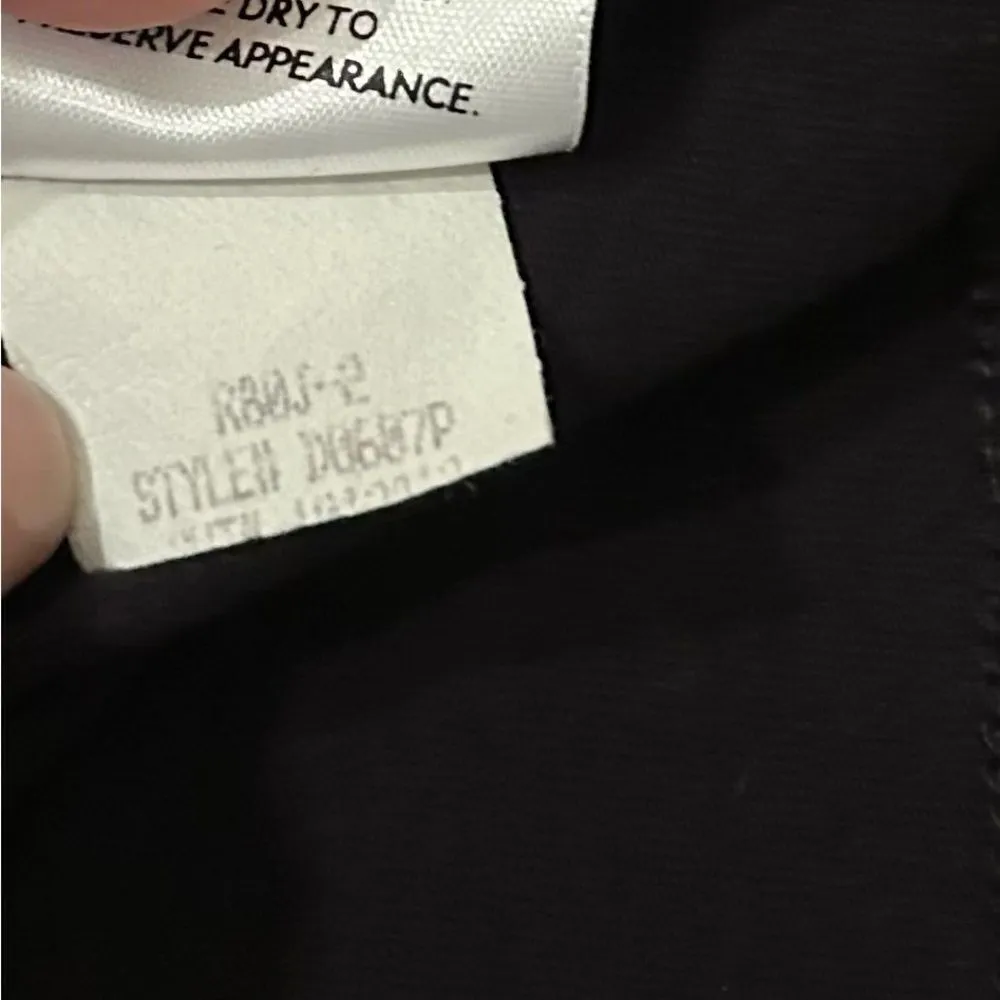 Eileen Fisher Black Organic Cotton Lycra Short Sleeve Mini Dress Small Petite - Image 4