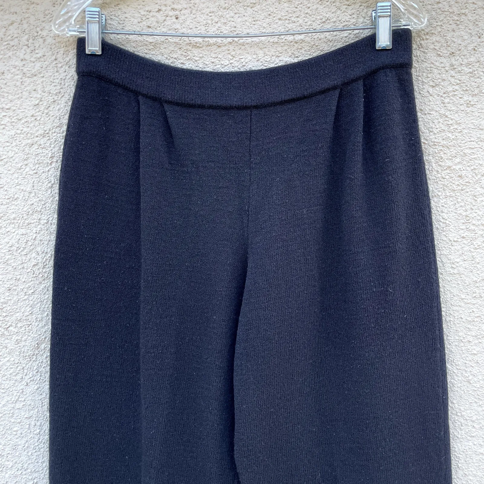 Vintage Margaret O'Leary Black Pull-On Knit Pants M - Image 2